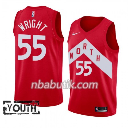 NBA Børn Trøje Toronto Raptors Delon Wright 55 2018-19 Nike Rød Swingman